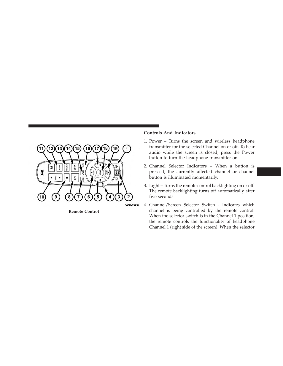 Ves™ remote control — if equipped, Controls and indicators | Ram Trucks 2014 Cargo Van Commercial - Owner Manual User Manual | Page 387 / 668