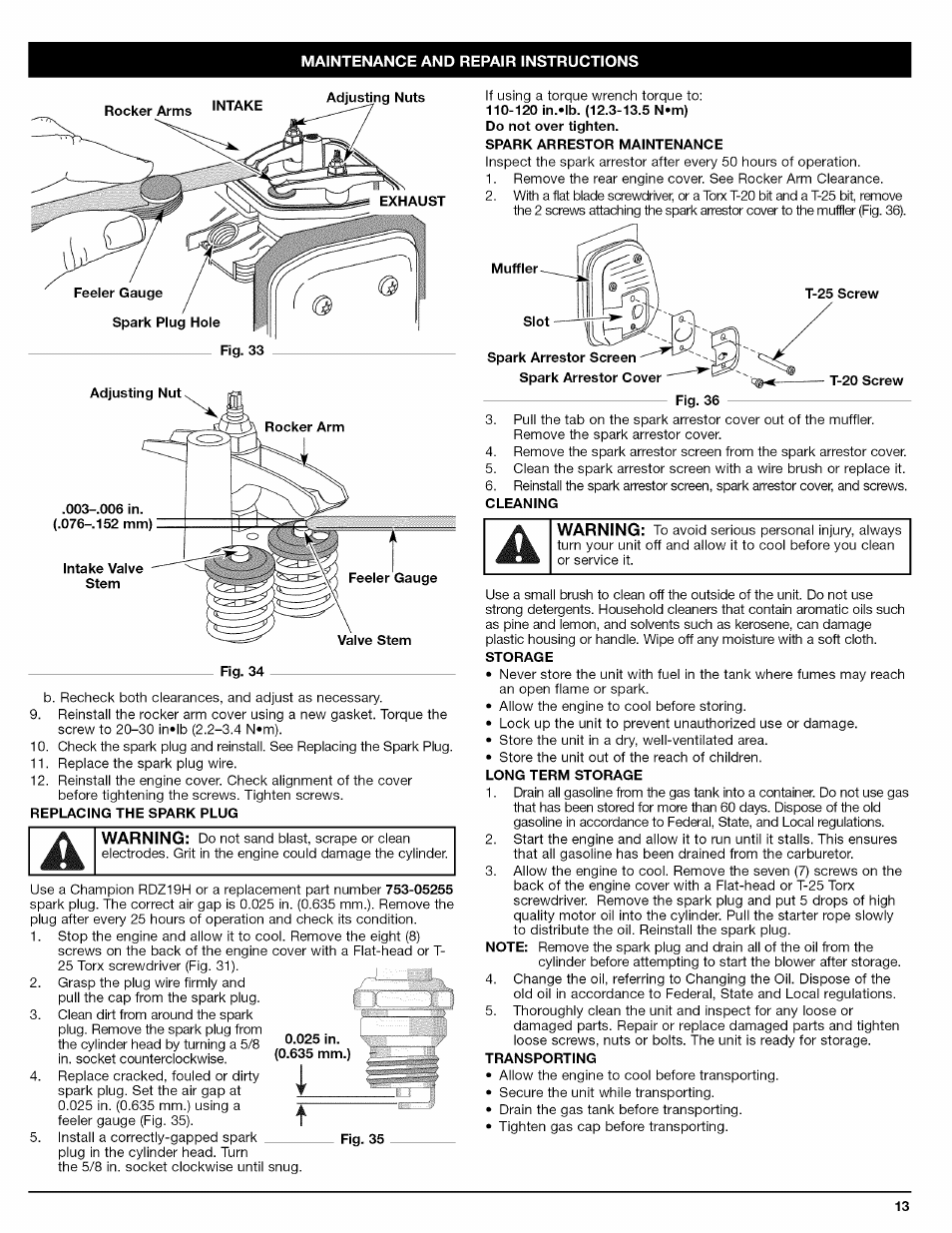 Craftsman 316.794800 User Manual | Page 13 / 36