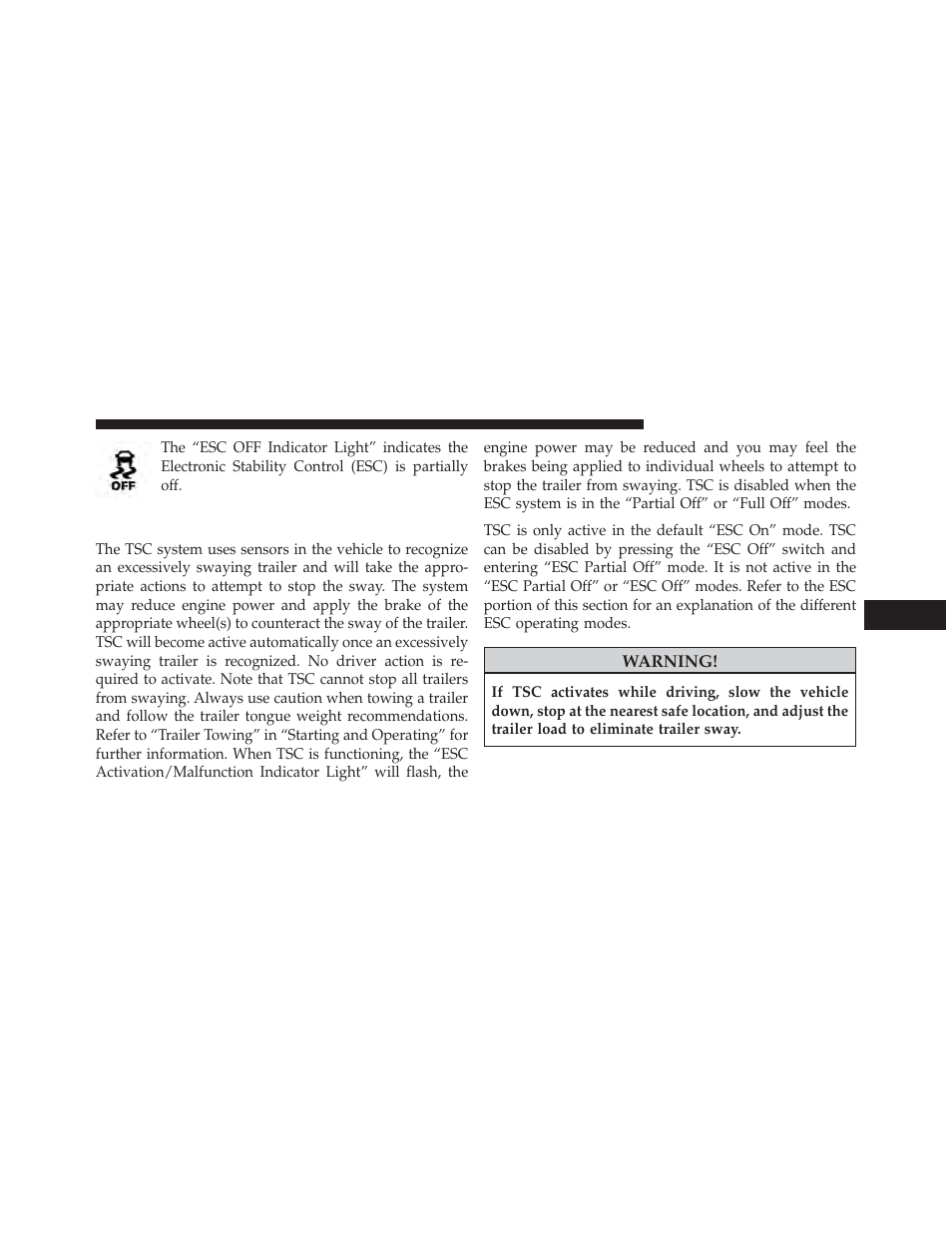 Trailer sway control (tsc) — if equipped | Ram Trucks 2014 Chassis Cab Commercial - Owner Manual User Manual | Page 339 / 537