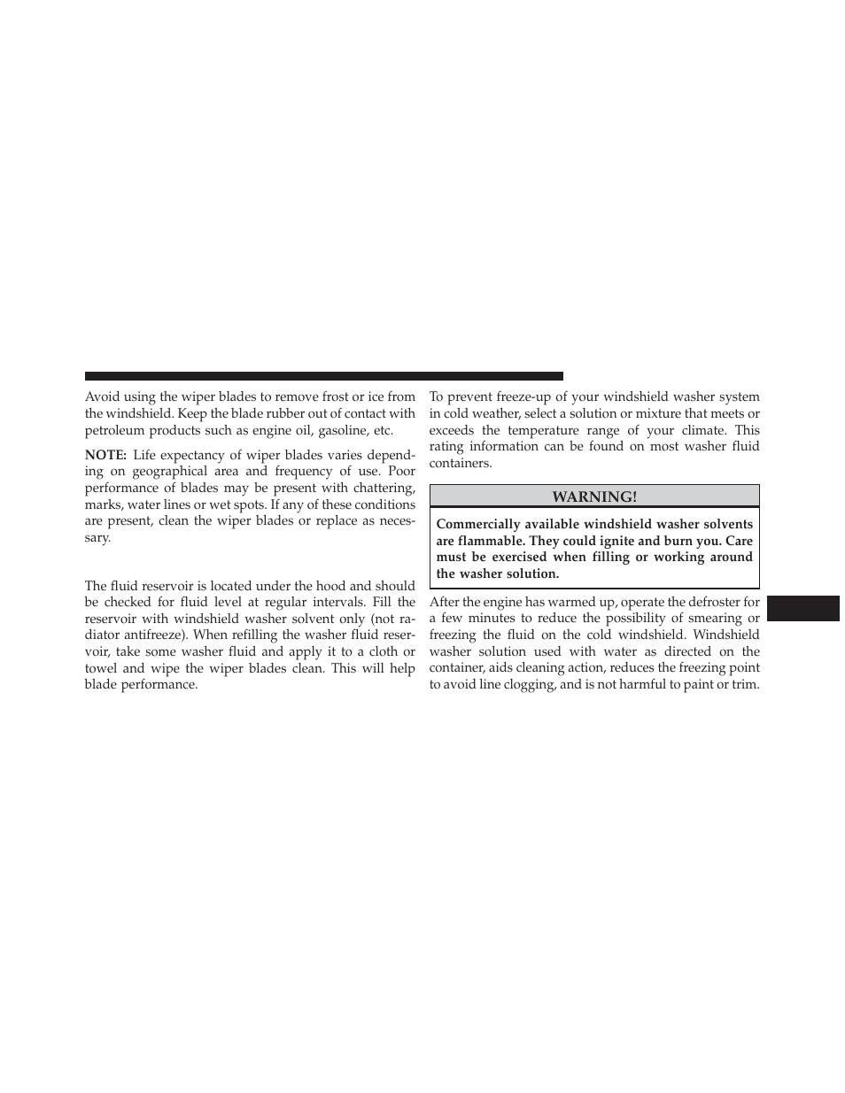 Adding washer fluid | Ram Trucks 2014 Chassis Cab Commercial - Owner Manual User Manual | Page 453 / 537