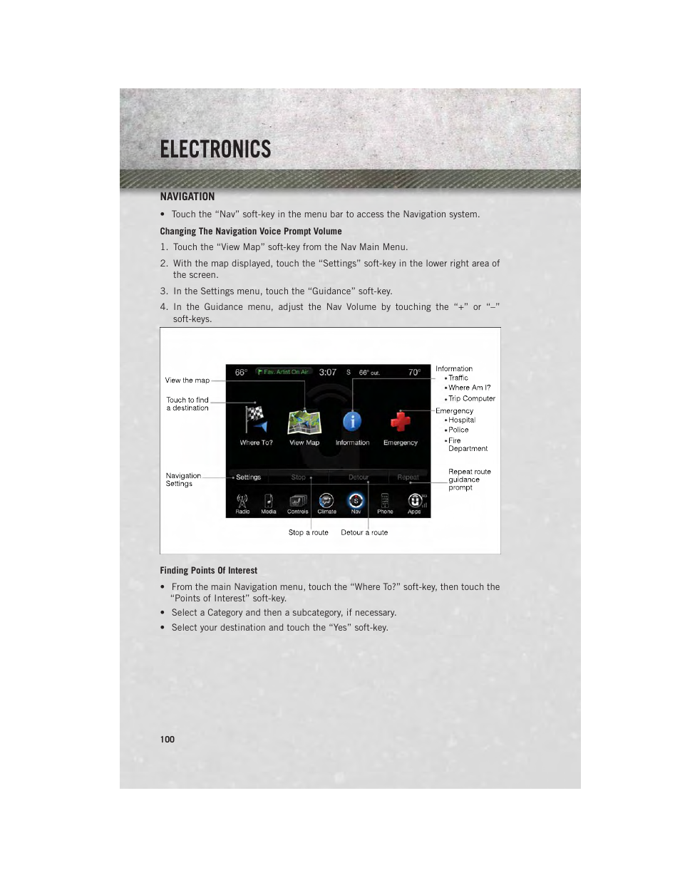 Navigation, Electronics | Ram Trucks 2014 Chassis Cab Commercial - User Guide User Manual | Page 102 / 204