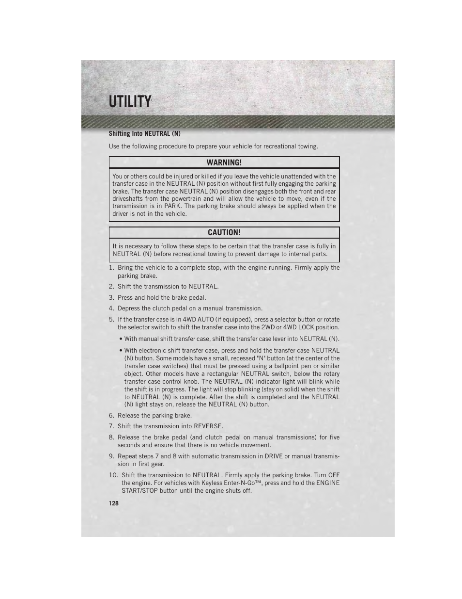 Utility | Ram Trucks 2014 Chassis Cab Commercial - User Guide User Manual | Page 130 / 204