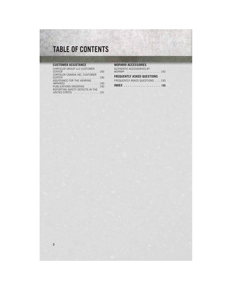 Ram Trucks 2014 Chassis Cab Commercial - User Guide User Manual | Page 4 / 204
