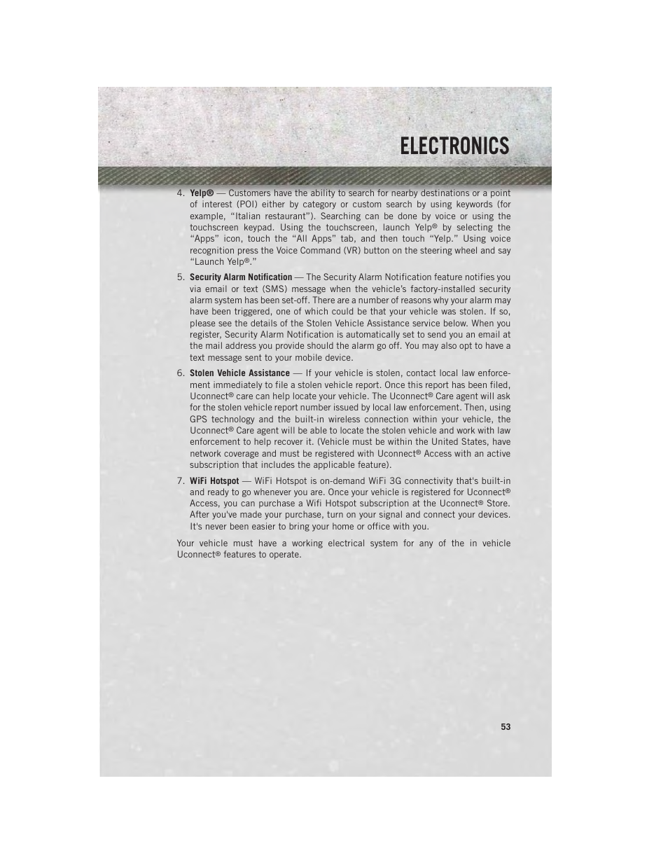 Electronics | Ram Trucks 2014 Chassis Cab Commercial - User Guide User Manual | Page 55 / 204