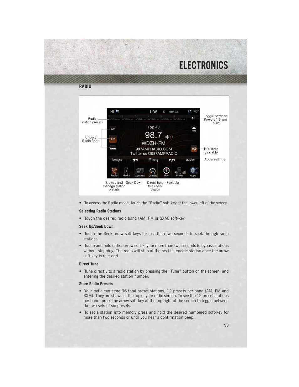 Radio, Electronics | Ram Trucks 2014 Chassis Cab Commercial - User Guide User Manual | Page 95 / 204