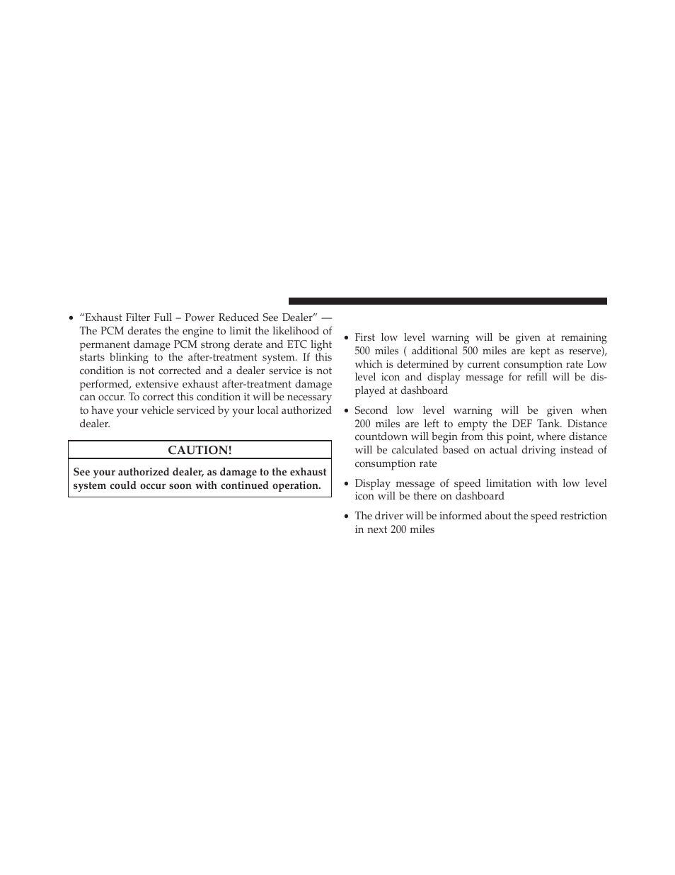 Diesel exhaust fluid (def) messages | Ram Trucks 2014 ProMaster Commercial - Diesel Supplement User Manual | Page 28 / 128