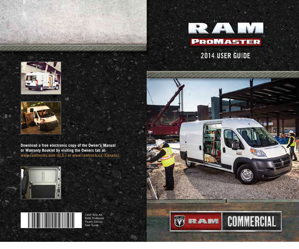 Ram Trucks 2014 ProMaster Commercial - User Guide User Manual | 108 pages