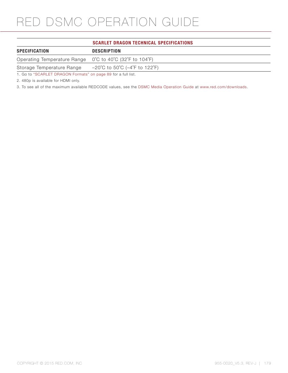 Red dsmc operation guide | RED DSMC User Manual | Page 179 / 210