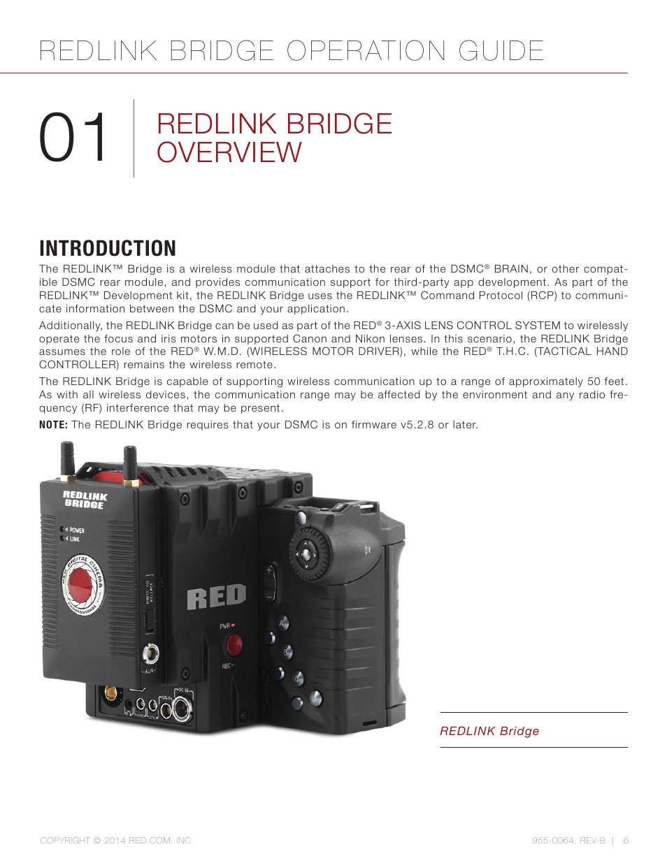 Redlink bridge overview, Introduction, Introduction 6 | Redlink bridge operation guide | RED REDLINK™ BRIDGE User Manual | Page 6 / 27