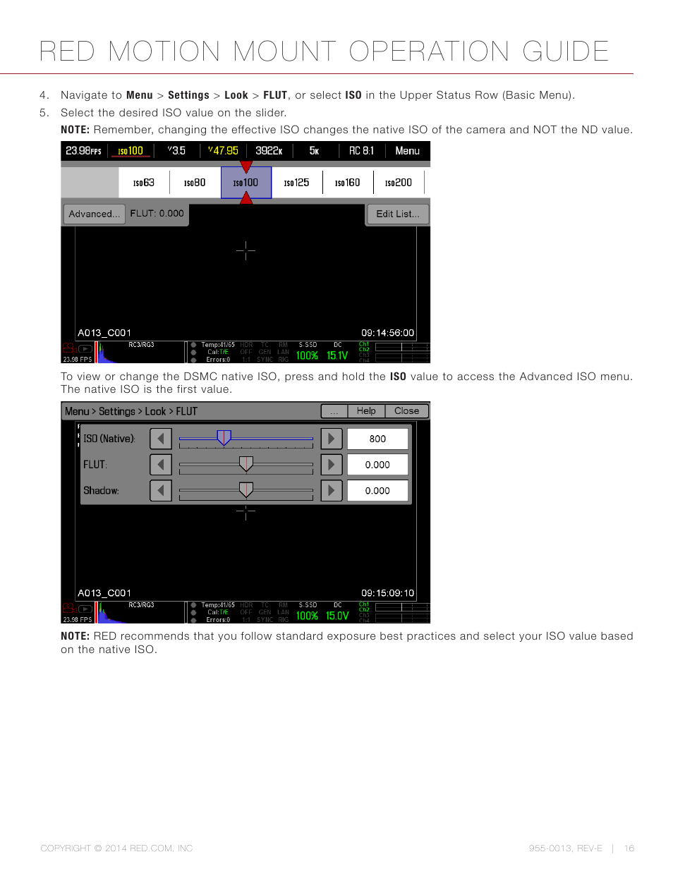 Red motion mount operation guide | RED MOTION MOUNT User Manual | Page 16 / 34