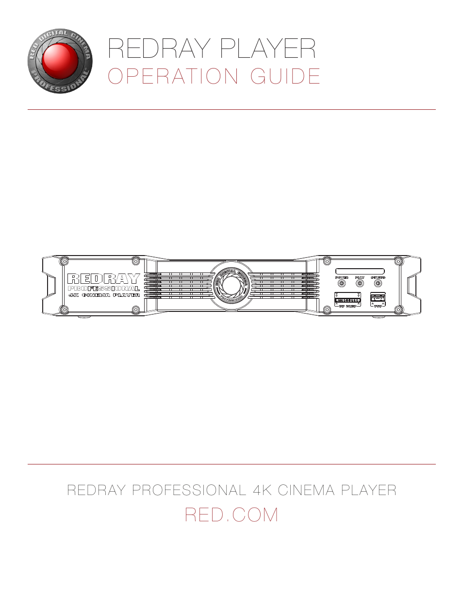 RED REDRAY PLAYER User Manual | 66 pages