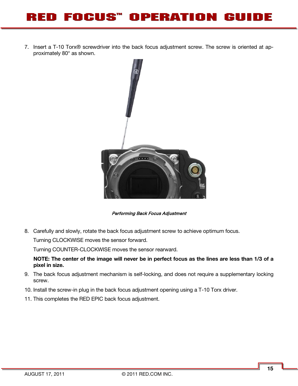 RED FOCUS User Manual | Page 16 / 18