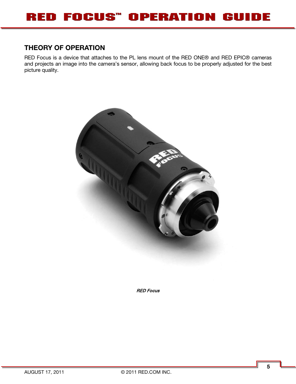 Theory of operation | RED FOCUS User Manual | Page 6 / 18