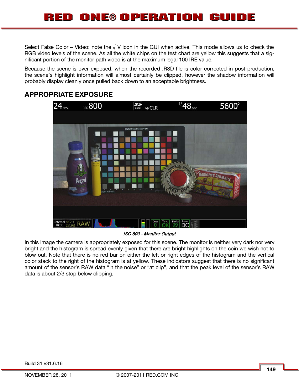Appropriate exposure | RED ONE OPERATION GUIDE User Manual | Page 150 / 165