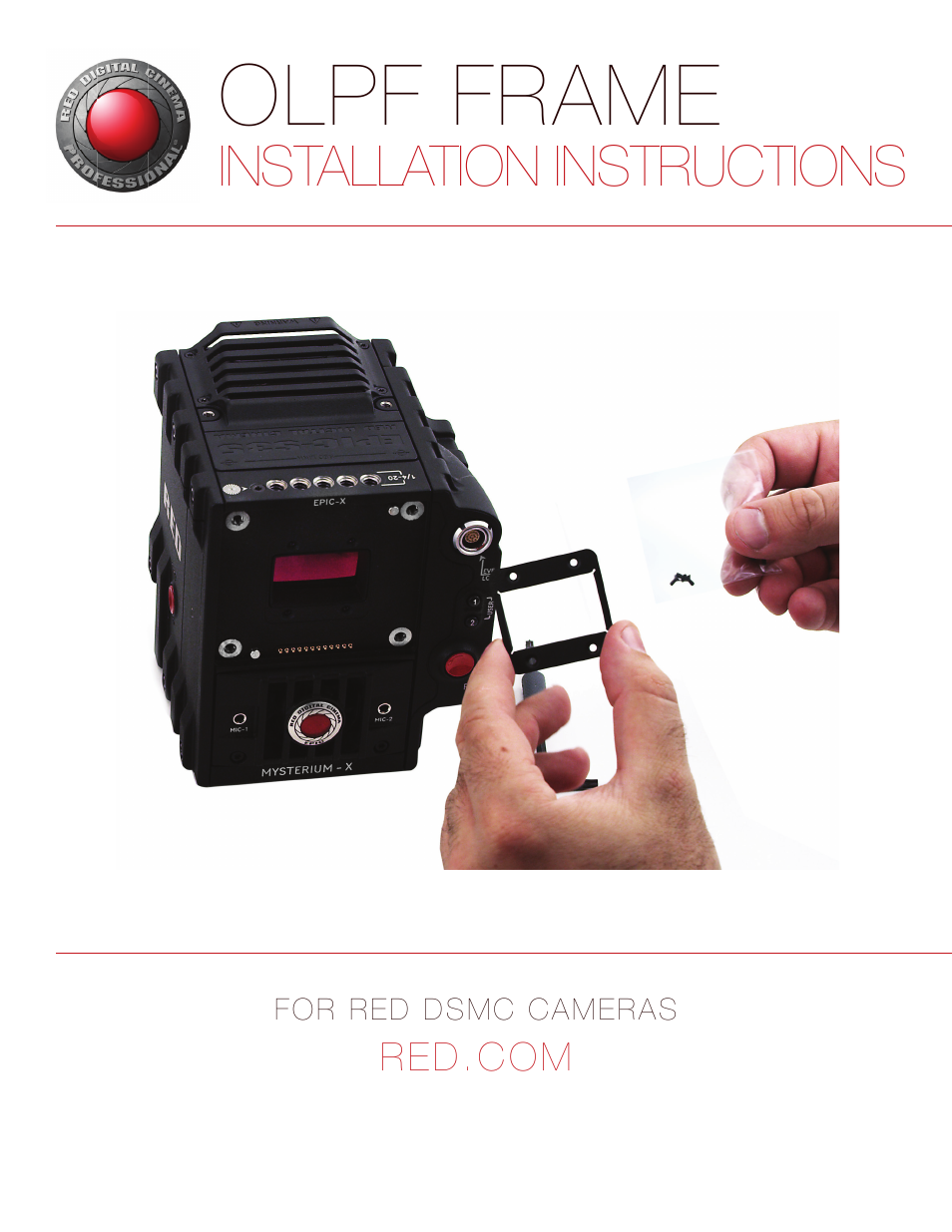 RED OLPF FRAME User Manual | 9 pages