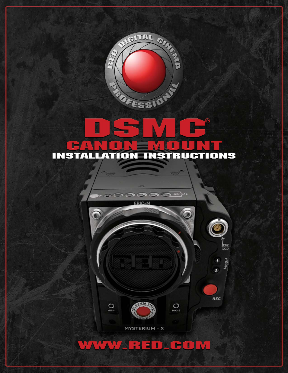 RED CANON EOS MOUNT User Manual | 12 pages