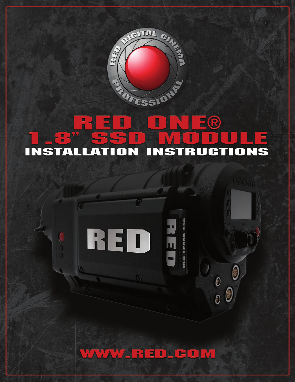 RED ONE 1.8 SSD MODULE User Manual | 12 pages