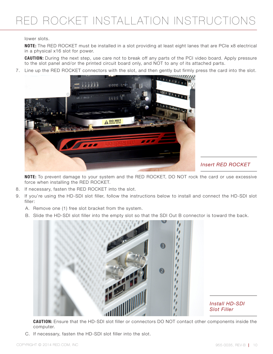 Red rocket installation instructions | RED ROCKET User Manual | Page 10 / 31