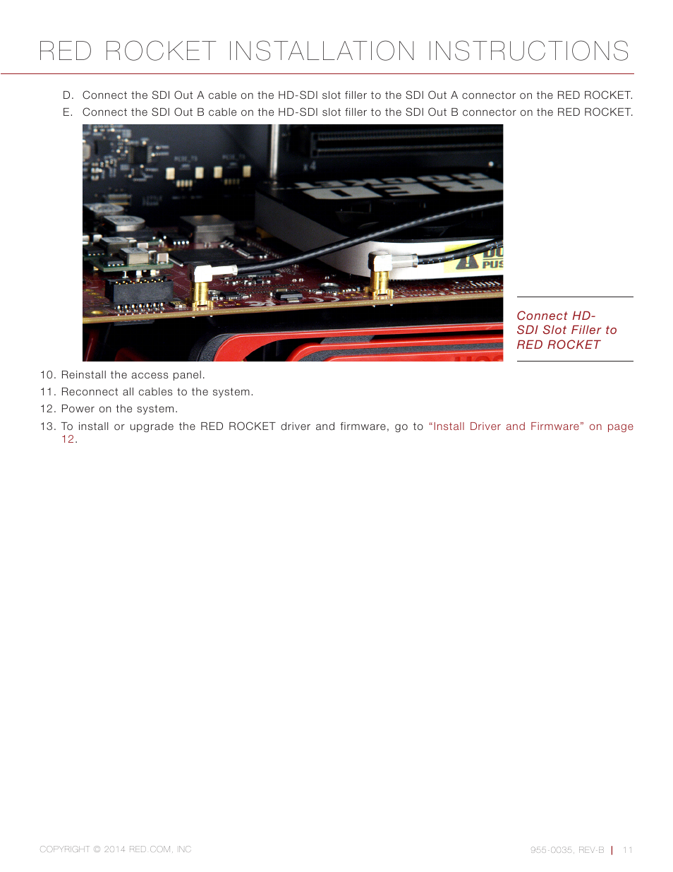 Red rocket installation instructions | RED ROCKET User Manual | Page 11 / 31