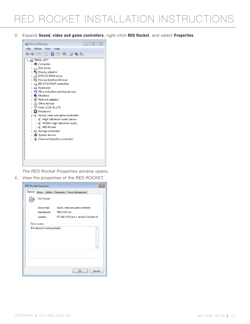 Red rocket installation instructions | RED ROCKET User Manual | Page 23 / 31