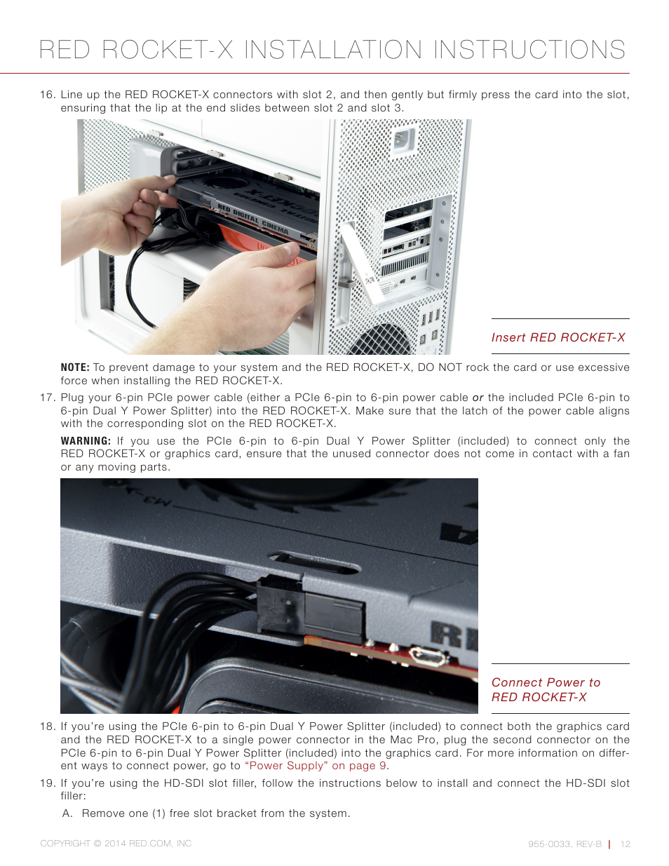 Step 17, Steps 17-18, Red rocket-x installation instructions | RED ROCKET-X User Manual | Page 12 / 45