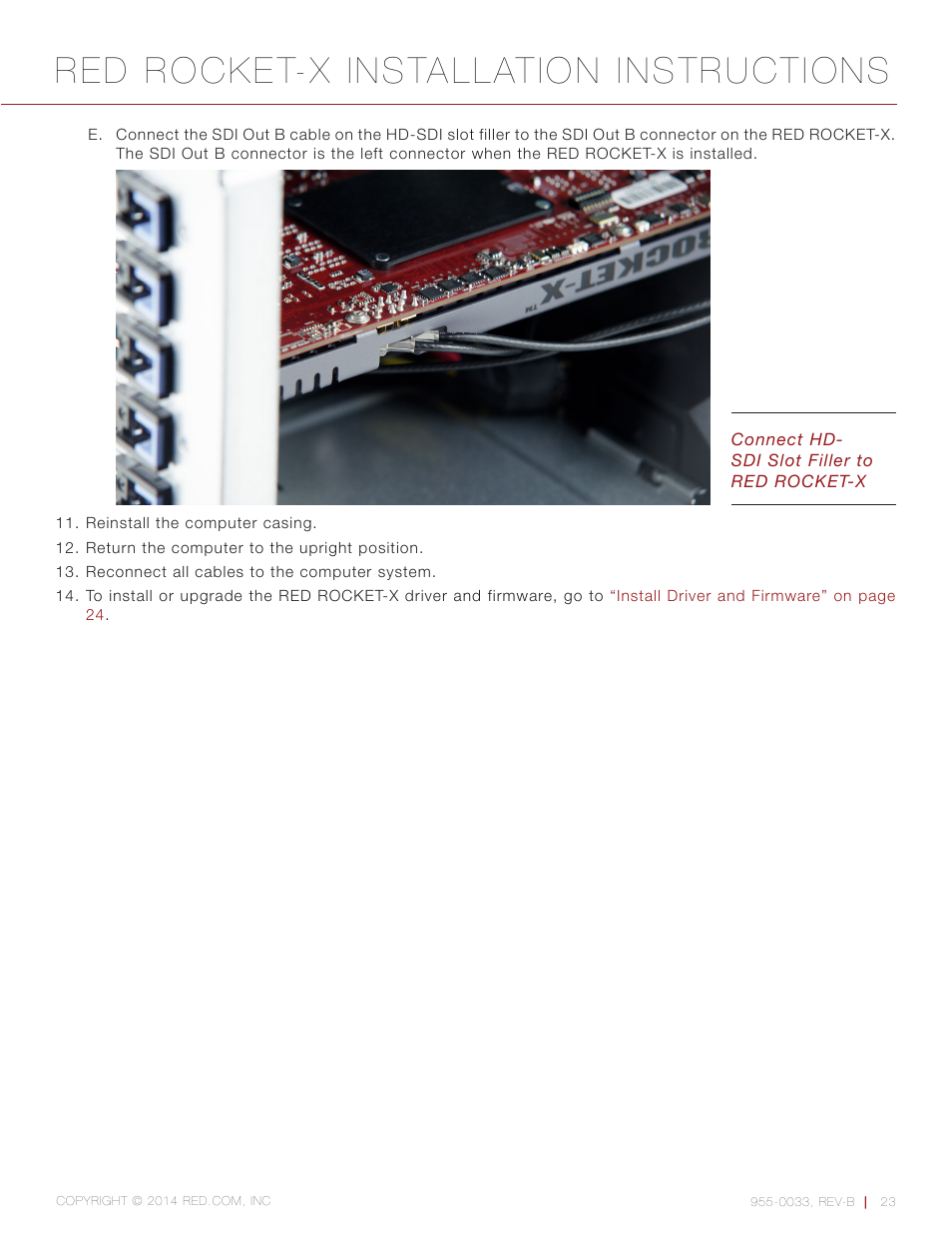 Red rocket-x installation instructions | RED ROCKET-X User Manual | Page 23 / 45