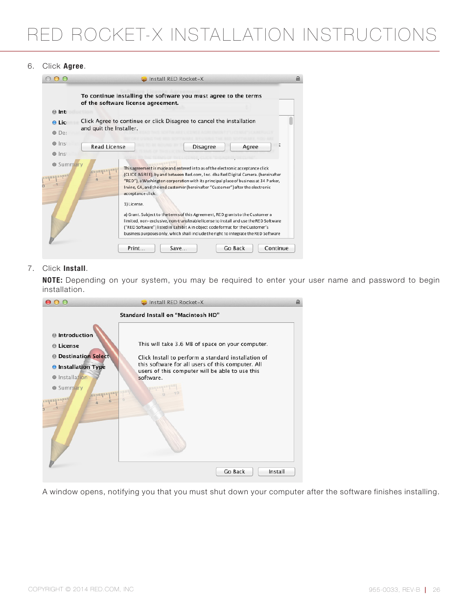 Red rocket-x installation instructions | RED ROCKET-X User Manual | Page 26 / 45