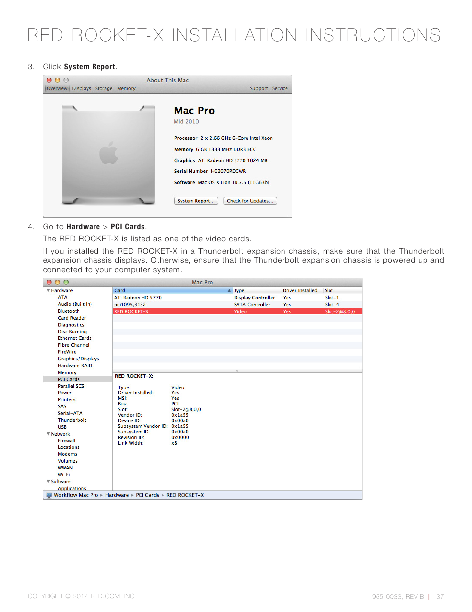Red rocket-x installation instructions | RED ROCKET-X User Manual | Page 37 / 45
