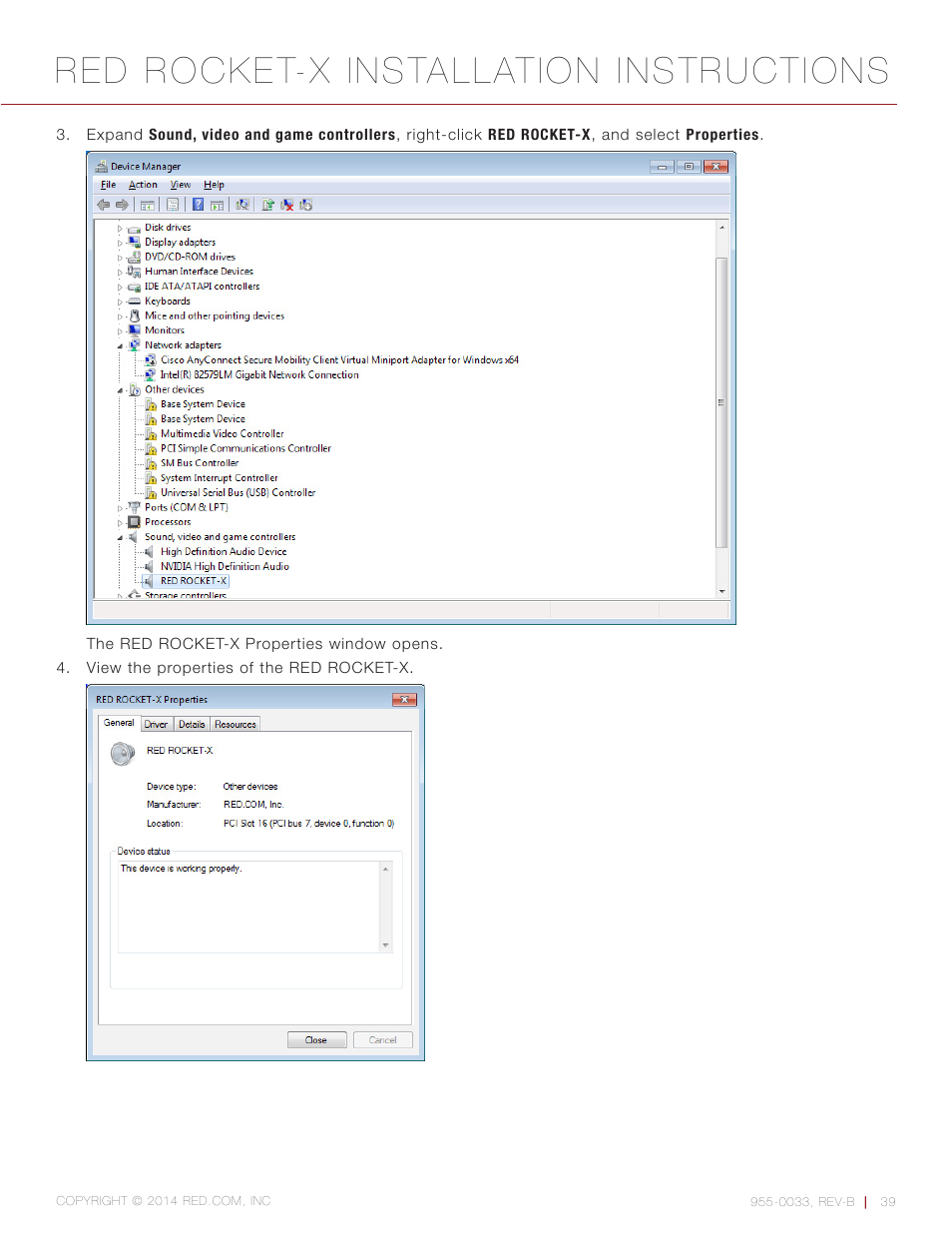 Red rocket-x installation instructions | RED ROCKET-X User Manual | Page 39 / 45