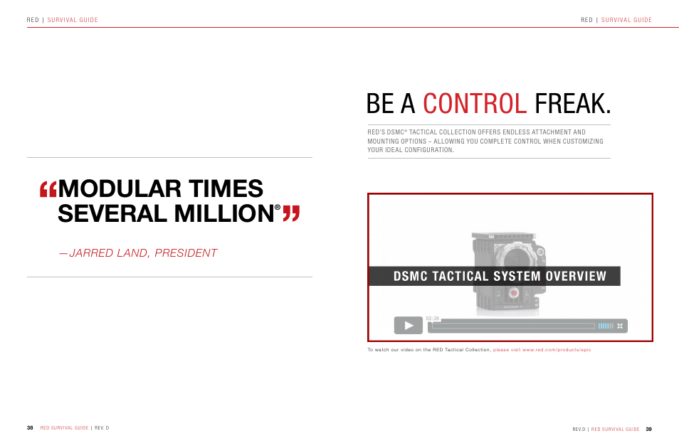 Be a control freak, Modular times several million | RED SURVIVAL GUIDE User Manual | Page 20 / 37