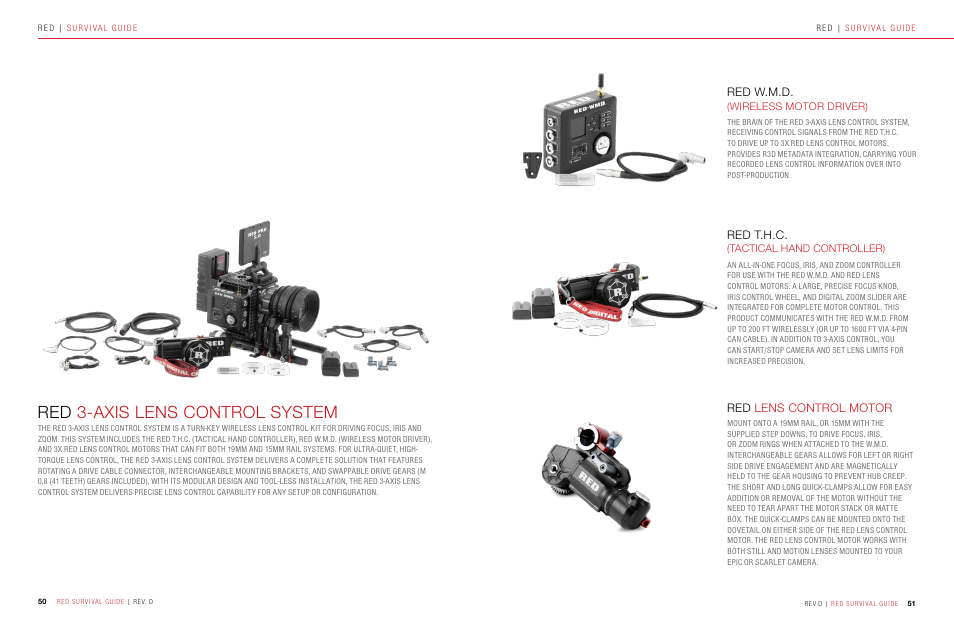 Red 3-axis lens control system | RED SURVIVAL GUIDE User Manual | Page 26 / 37