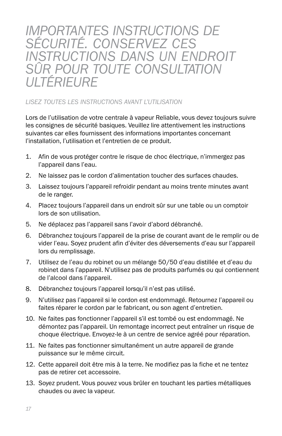 Reliable i600 User Manual | Page 20 / 60