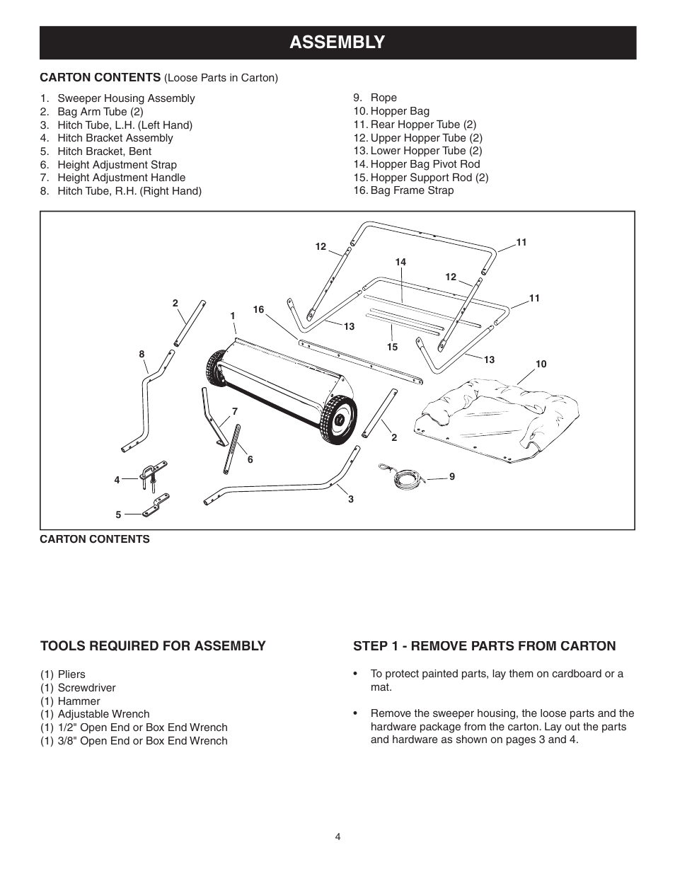 Assembly | Craftsman 486.242112 User Manual | Page 4 / 16
