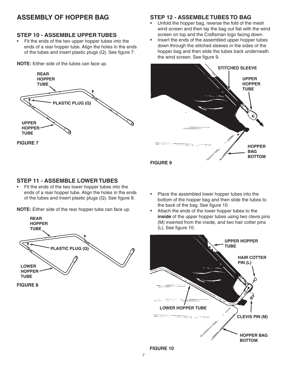 Assembly of hopper bag | Craftsman 486.242112 User Manual | Page 7 / 16