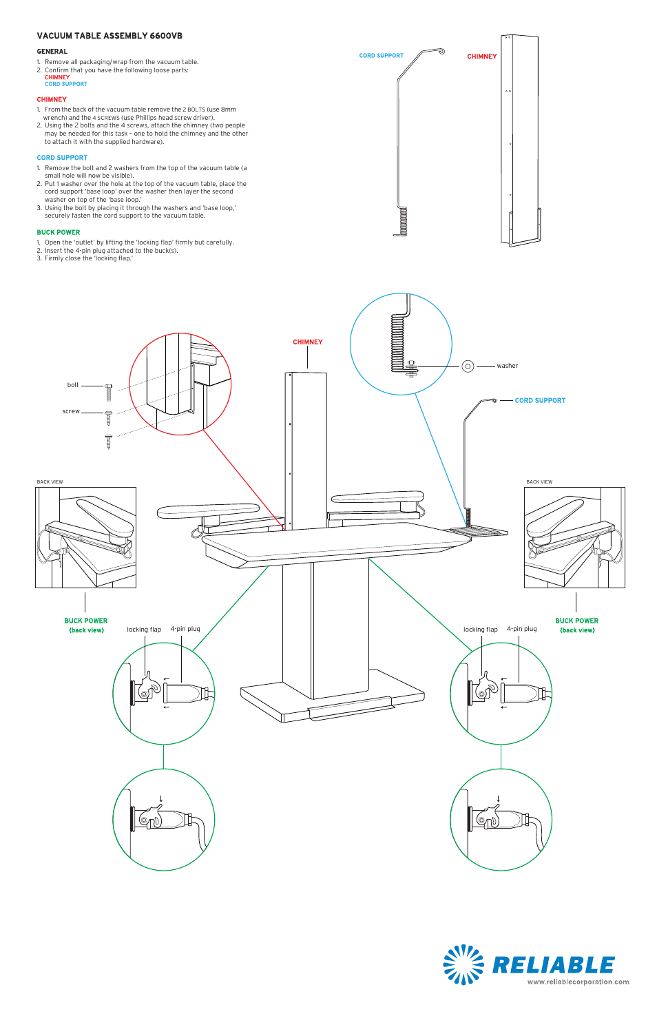 Reliable 6600VB User Manual | 2 pages