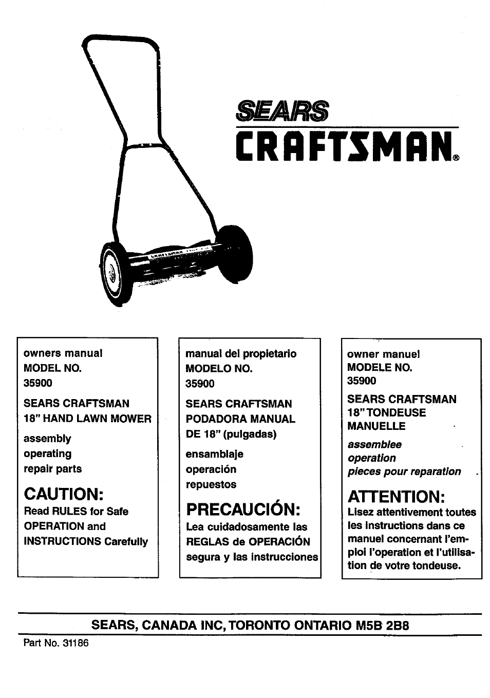 Craftsman 35900 User Manual | 7 pages