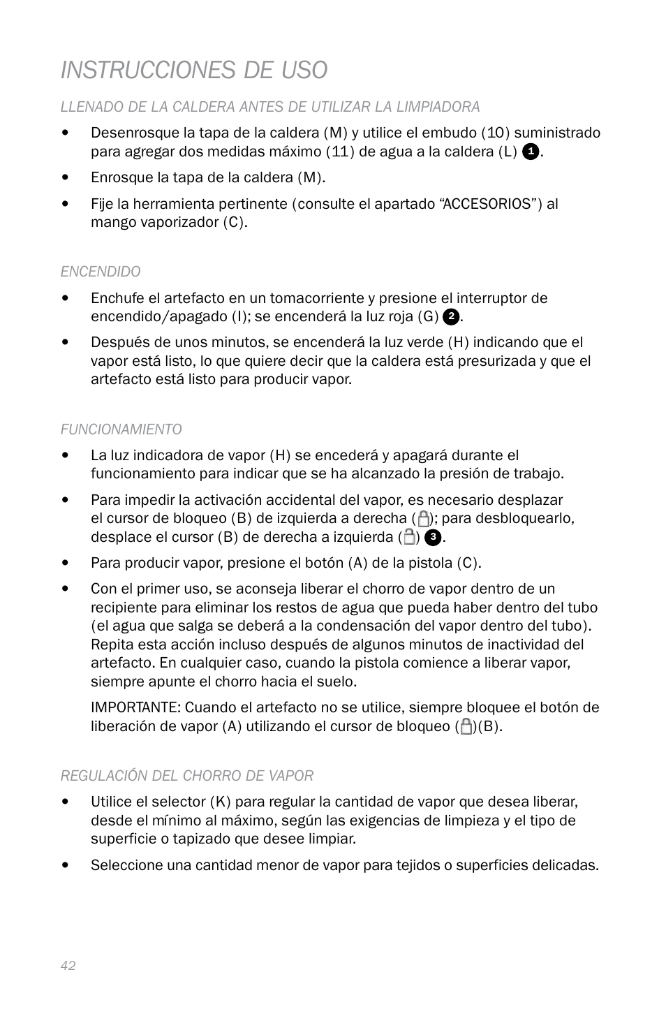 Instrucciones de uso | Reliable EB250 User Manual | Page 46 / 52