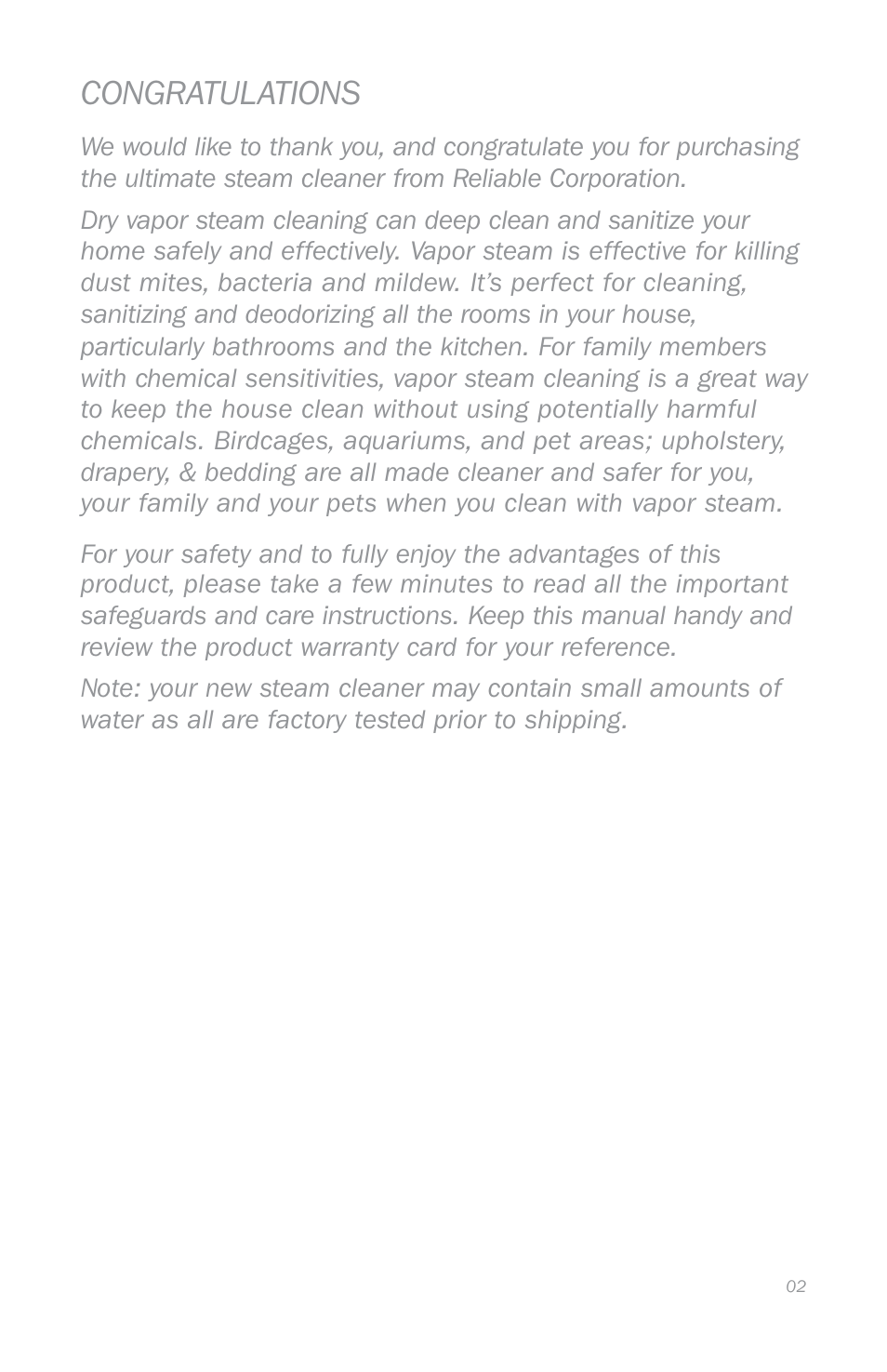 Reliable E3 User Manual | Page 4 / 38