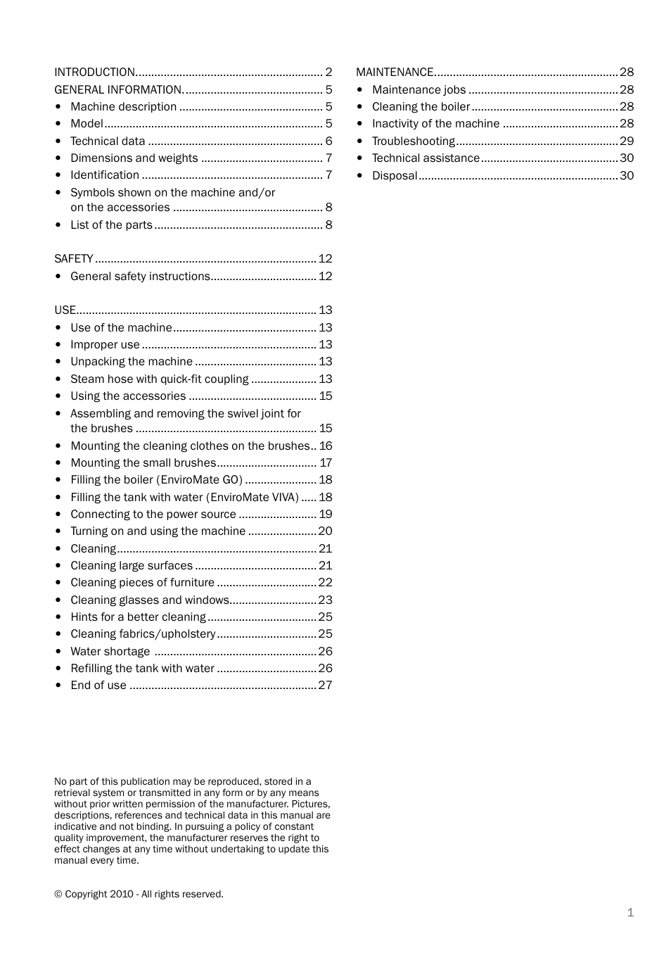 Reliable E40 User Manual | Page 3 / 34