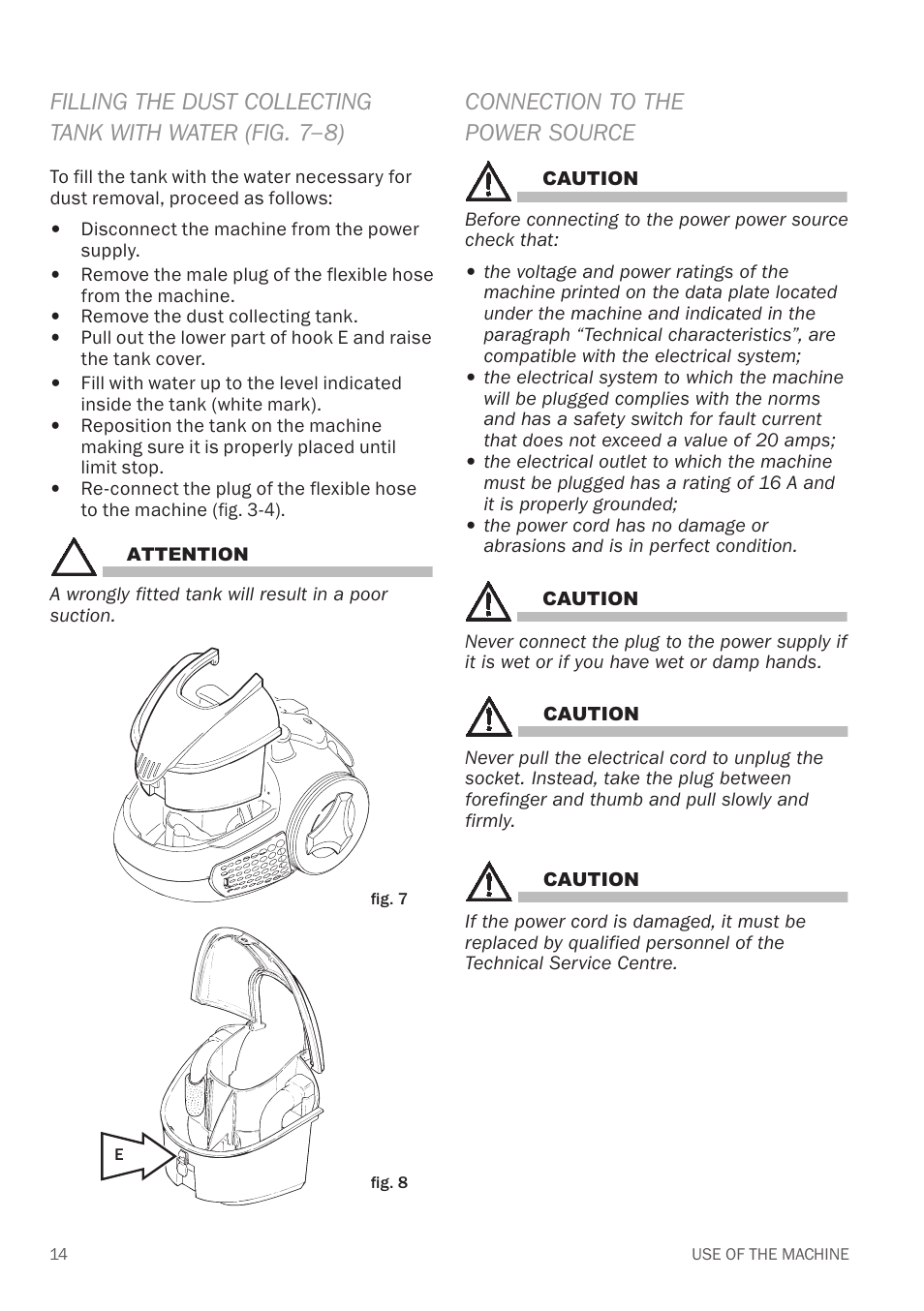 Connection to the power source | Reliable EV1 User Manual | Page 16 / 30