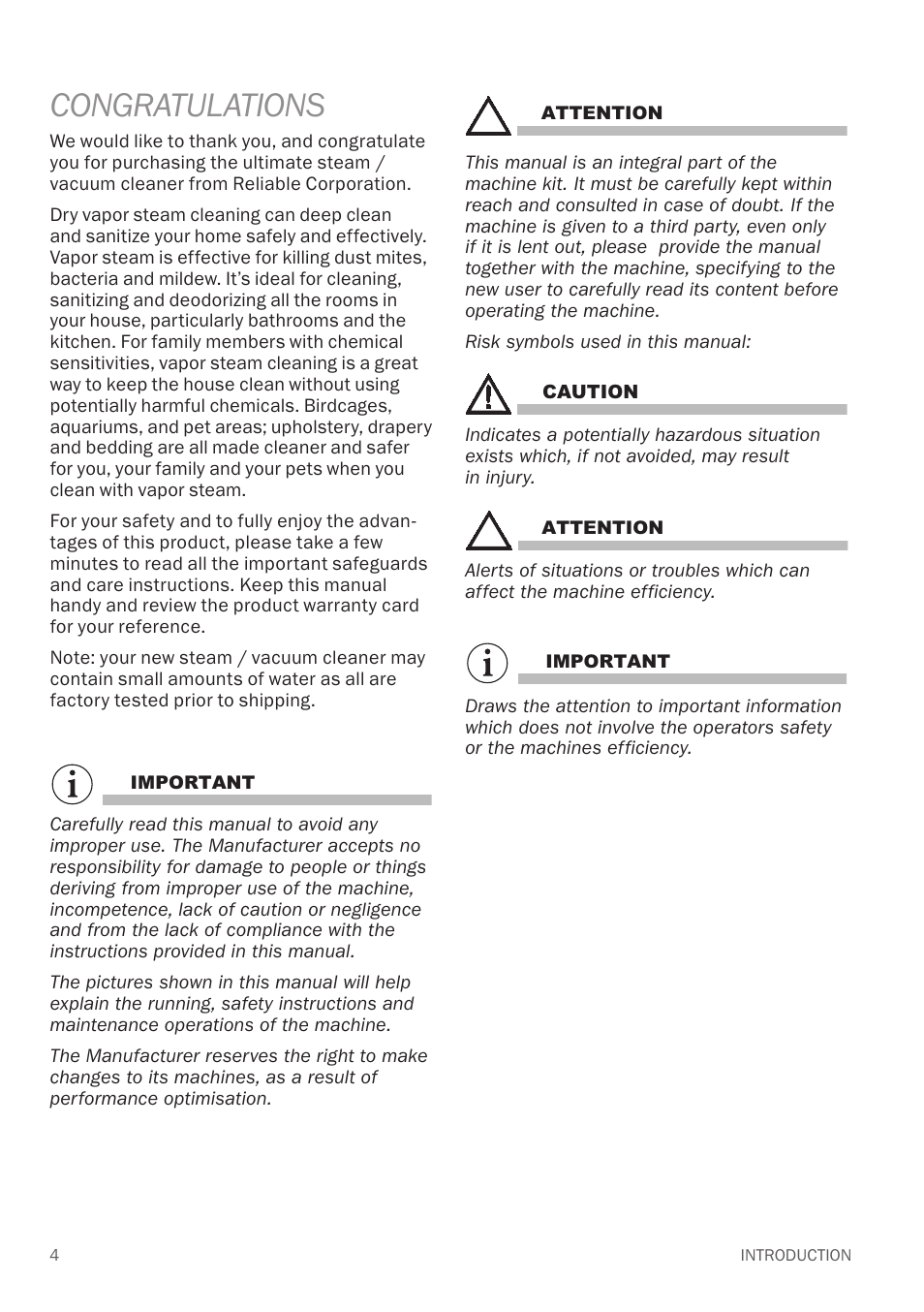 Reliable EV1 User Manual | Page 6 / 30