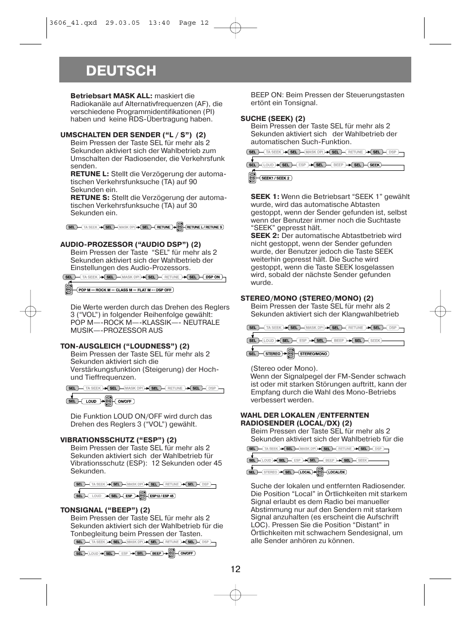 Deutsch | Vitek VT-3606 User Manual | Page 12 / 28