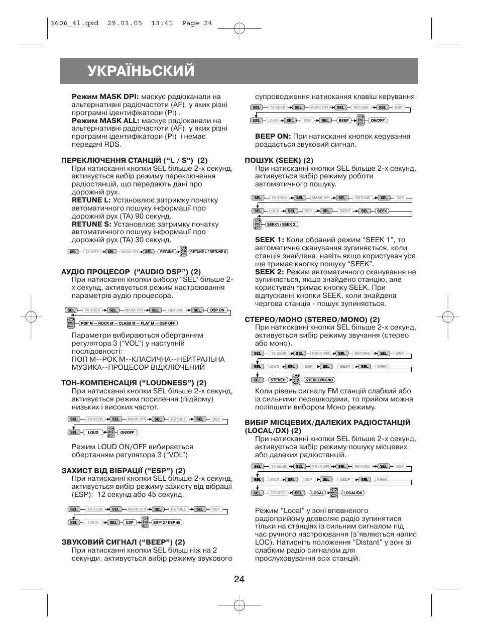 Укра¯ньский | Vitek VT-3606 User Manual | Page 24 / 28