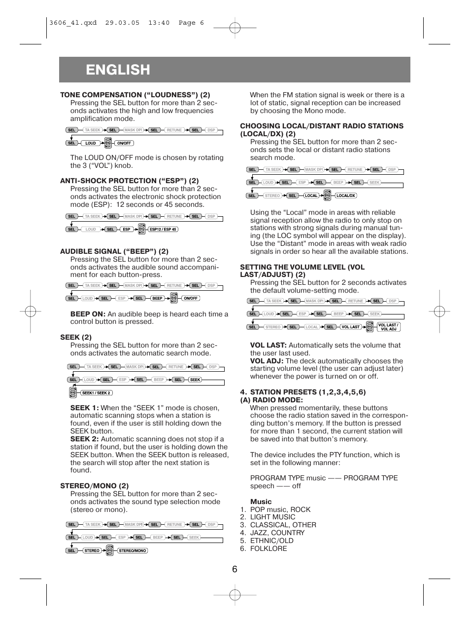 English | Vitek VT-3606 User Manual | Page 6 / 28