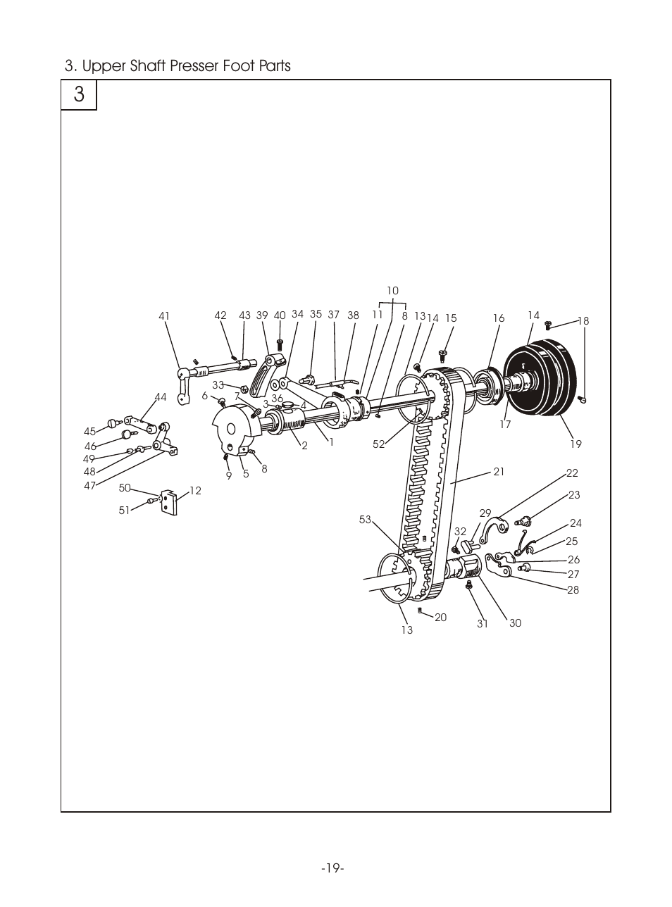 Т³гж 22, Upper shaft presser foot parts | Reliable MSK-8420B User Manual | Page 23 / 59