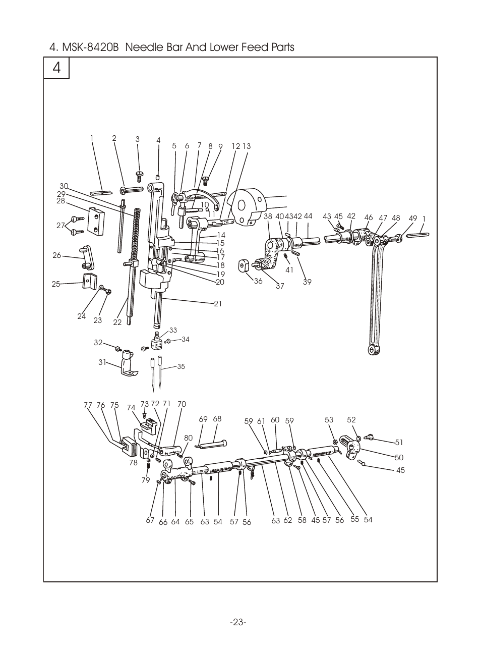 Т³гж 26, Msk-8420b needle bar and lower feed parts | Reliable MSK-8420B User Manual | Page 27 / 59