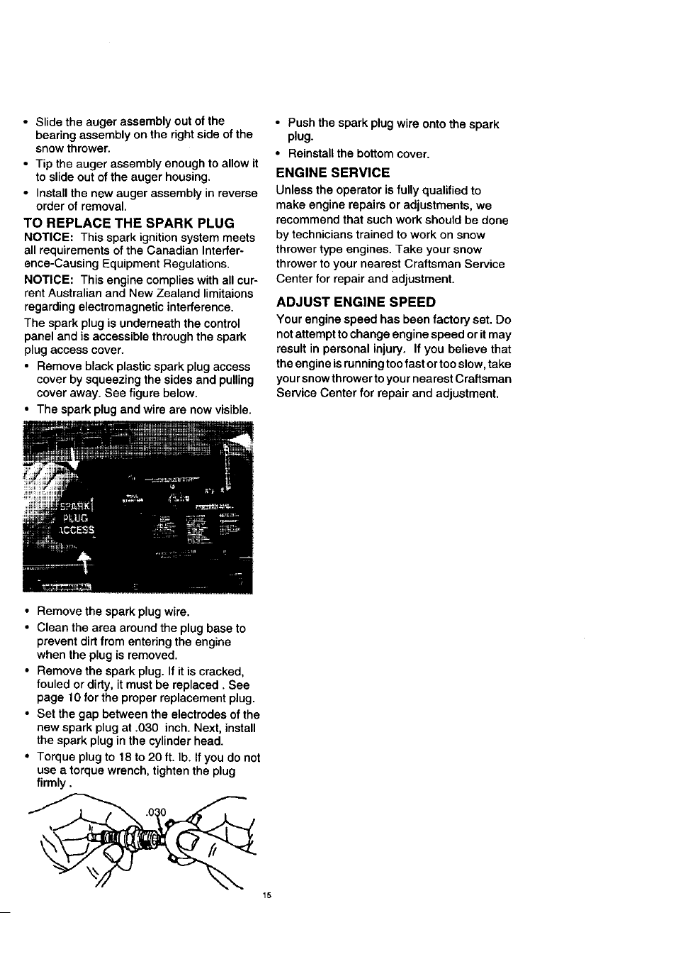 Craftsman 536.885210 User Manual | Page 15 / 30