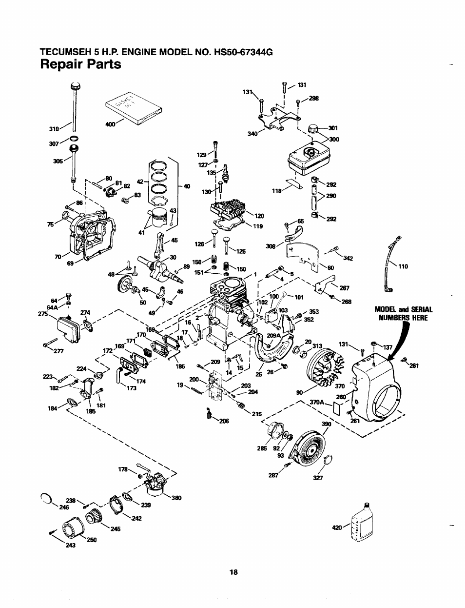 Repair parts | Craftsman 247.795940 User Manual | Page 18 / 36