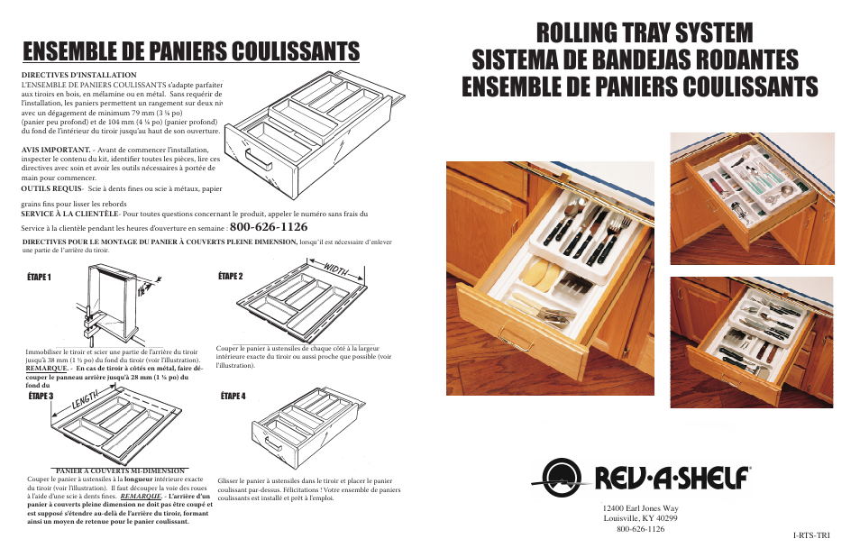 Rev-A-Shelf RT-Series User Manual | 2 pages