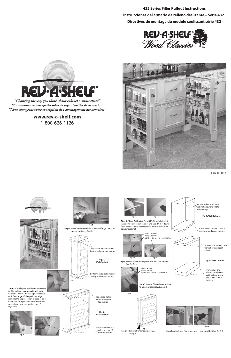 Rev-A-Shelf 432-BF-XX User Manual | 2 pages